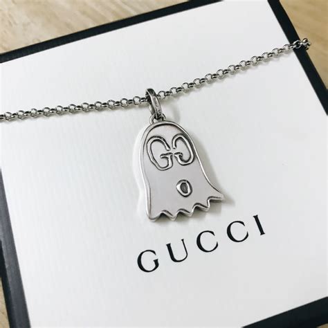 gucci pendant ghost|Gucci ladies ghost necklace.